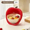 Cesta Escurridora de Frutas con Forma de Manzana, Gadget de Almacenamiento para Cocina, Nuevo Recipiente Engrosado para Lavar Verduras y Escurrir Frutas, Diseño Vertical que No Acumula Agua
