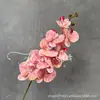 Nueva Flor de Orquídea Phalaenopsis de Película Impresa en 3D de 9 Cabezas Flor Artificial de Tacto Realista Arreglo Floral para Boda Hogar Habitación Nupcial Tela