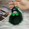 Colgante para Bolso Muñeca Bola de Pelo de Zorro Llavero Muñeca Durmiendo Linda Colgante Llavero de Coche