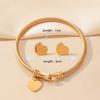 Tendência de Moda Simples Pulseira Brincos de Ferradura Coração para Mulheres High-End Ins Uso Diário