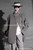 Novo Casaco de Moda Outono e Inverno com Gola Alta em Lã Alpaca Suli para Mulheres, Versátil e Elegante, Casaco de Caxemira de Comprimento Médio Slim-Fit