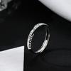 Anillo de cadena cruzada inglesa Keep Smile de plata S925 bajo el árbol de baniano, personalidad femenina de hip hop, anillo de plata tailandesa ins