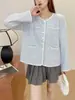 Nuevo Cárdigan de Punto Suave y Holgado de Piel Sintética de Visón Otoño/Invierno 2026 Abrigo Suéter Elegante Estilo Francés para Mujer