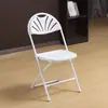 Cadeira Branca Dobrável Simples Cadeira Empilhável Cadeira para Eventos Cadeira de Plástico para Exterior Cadeira para Feiras de Eventos Cadeira para Reuniões Cadeira para Estádio