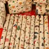 Dropshipping Transfronterizo Papel de Regalo de Navidad 10 Hojas/Pieza Papel Kraft Navideño Flores de Manzana Regalo Papel de Regalo Al Por Mayor