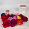 Cabeças de Flores de Rosa de Veludo Artificial 10cm Flores de Rosa DIY Buquê para Salão de Casamento Decoração de Parede de Flores Transfronteiriça