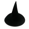 Chapéu de Bruxa Malvada Feminino Adulto Ruffled Witch Hat Fantasia de Halloween Chapéu Preto com Aranha Chapéu de Mago