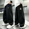 Pantalones Deportivos Sueltos para Niños de Primavera y Otoño, Pierna Recta, Pantalones Deportivos Casuales de Pierna Ancha para Niños Medianos y Grandes, Pantalones Largos de Algodón de Marca Tendencia Otoño