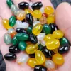 Contas soltas de jade ágata preta contas de arroz ágata vermelha contas ovais turquesa calcedônia contas acessórios contas