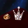Moda europea y americana broche de corona para hombre broche pequeño para traje de hombre pin de corona pequeño de moda pin de solapa