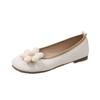 Zapatos planos para mujer 2024 nuevos zapatos de primavera de corte bajo de una sola capa zapatos de guisantes de suela blanda para mujeres embarazadas zapatos de cuero suave tipo huevo para mujer zapatos de mujer