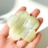 Fluorita púrpura natural tallada flor de cinco pétalos adorno decorativo lavanda moda cristal joyería