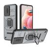Aplicable a la nueva funda para teléfono con anillo de oso de batalla Red Mi Note12 4G, ventana deslizante con succión magnética.
