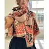 Bufanda Gruesa Cálida Estilo Yifei 2026 para Mujer, Chal de Cachemira Sintética, Bufanda de Doble Uso Dopamina con Cinta