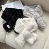 Bufanda Cruzada 2025 Estilo Coreano Ulzzang Chica Suave Bufanda de Felpa Cálida para Mujer Otoño e Invierno Linda y Versátil Estudiantes