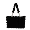 2025 Nova Bolsa de Pelo Moda Feminina Bolsa de Mão Casual Versátil Bolsa de Ombro de Pelúcia Bolsa de Braço Grande Bolsa Tote