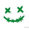 Adesivo de carro com expressão engraçada de sorriso para comércio exterior, carro elétrico, rosto sorridente, capacete de motocicleta, decalque decorativo D107