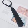 Fábrica em estoque gravata de cor sólida 7cm preto coreano moda casual uniforme acessórios jk gravata feminina
