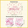 Adesivo de Parede Coroa Autoadesiva Pequena Princesa Coração Rosa para Quarto de Meninas Decoração de Casa Adesivo Insbr7001C