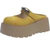 Plataforma Estilo Birkenstock Moda Retro 2025 Primavera Nuevas Mules de Exterior para Mujer para Aumento de Estatura Petite