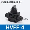 Conector Neumático Válvula Manual de Paso Recto Válvula de Interruptor Manual Válvula de Descarga Válvula de Alivio de Presión HVFF-4 6 8 10 12