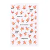 Pegatinas de Arte para Uñas Nuevas Transfronterizas Estilo Ins Otoño Acción de Gracias Hoja de Arce Color Maillard Viento Cálido Pegatinas Adhesivas para Uñas