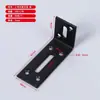 Suporte de Canto em L Espessado Ajustável Suporte de Canto com Furo Longo Suporte de Prateleira de Cantoneira Móvel Suporte Ajustável de Ângulo Reto para Fixação de Divisória