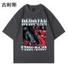 EBay Comercio Exterior Camiseta Estilo Hong Kong Manga Corta Verano Suelta Casual Ins Combinable Hip-hop Manga Cinco Puntos Top Ropa Venta al por Mayor