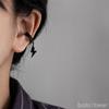 Pendientes de clip geométricos con diseño de relámpago y viento oscuro de Bolo, sin agujeros, personalizados para mujer y de moda para hombre.