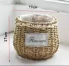 Cesta de Flores de Rattan Sintético Trançada Manualmente Cesta de Flores para Arranjo de Flores Arte Floral Artesanal Cesta Trançada Loja de Flores Cesta de Flores Ornamento para Sala de Estar Adereço para Foto Cesta Rústica