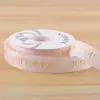 Nova Fita de Tecido para Hot Stamping com Rosca de 2,5cm, Fita Floral em Inglês, Fita para Laço de Buquê com Letras em Inglês, Fita para Amarrar Bolo de Presente