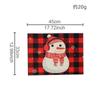 Qiaoding novas decorações de Natal linho impresso toalha de mesa mesa de jantar vestir dos desenhos animados velho boneco de neve jogo americano de Natal