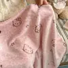 Manta de terciopelo de leche con borde de concha, manta para la oficina, manta de forro polar coral, manta pequeña para siestas por la tarde, sábana fina
