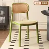 Silla de comedor para el hogar, silla de comedor comercial, silla de ratán de plástico, silla de ratán de segunda mano, silla con respaldo, taburete transpirable para exteriores