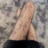 Meias Calças de Seda Pretas para Tênis Meia-calça de Rede Vazada Sexy Tendência Cool Meninas Meias de Seda Femininas Verão Xiazhong Design Sense Meias Arrastão