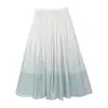 Saia Meia-Calça Gradiente Única de Nicho da Feiyuan para Mulheres, Novo Estilo Primavera e Verão, Elegante, Leve, Respirável, Saia de Gaze Fluida