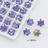 Dongzhou Copo de Nieve Base Puntiaguda Nail Art Pedrería Cristal de Vidrio Flores de Hielo de Colores Adornos de Nail Art Navideño DIY Accesorios