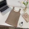 Chaleco térmico de terciopelo grueso para mujer, con almohadilla para el pecho, sin mangas, ajustado, para otoño e invierno.