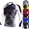 Camiseta de manga comprida masculina, manga comprida transfronteiriça, gola redonda, camuflagem ao ar livre, roupas de fitness, camiseta