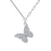 Collar de Mariposa de Plata S925 para Mujer Estilo Mori Lujo Ligero Elegante Colgante de Diamantes Completos Cadena para el Cuello Elegante de Alta Gama Nuevo Estilo Cadena para Clavícula