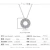 Collar de guirnalda de moissanita de plata de ley S925 para mujer, moda transfronteriza europea y americana, lujo ligero, cadena para la clavícula completamente incrustada, venta al por mayor