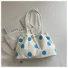 Bolsa Tote Nova de Bolinhas Primavera 2026 Bolsa de Ombro Feminina Grande Capacidade Bolsa de Mão Simples Casual Bolsa para o Dia a Dia