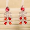Aretes de moda temperamento elegante de lujo de venta caliente de comercio exterior aretes micro incrustados circón joyería que combina con todo encanto único