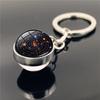 Sistema Solar Planeta Planeta Llavero Colgante Galaxia Nebulosa Piedra Preciosa del Tiempo Llavero Metálico Llavero Colgante