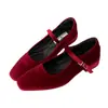 Sapatos Scarpin Francês de Um Botão para Mulheres 2025 Novo Estilo Primavera Estilo Festa com Saia Sapatos Mary Jane Salto Baixo Prata