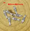 Accesorios para Joyería DIY Plata Tibetana Retro Variedad de Colgantes de Pez Pulsera Collar Colgante Colgante de Cristal Material Venta al por Mayor