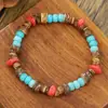 Pulsera Turquesa de Concha de Coco Lapis Lázuli para Hombre de Venta Caliente Transfronteriza Pulsera de Tendencia de Moda para Mujer Pulsera de Cuentas Versátil de Alta Gama Joyería