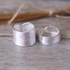 S925 Sterling Silver Ring Sun Bills Ring Kong Xiaozhen com 5151 Simples Largo e Estreito