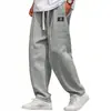 Calça Casual Masculina de Verão Confortável e Versátil da Amazon para o Dia a Dia, Calça Waffle de Cor Sólida, em Estoque