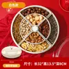 Bandeja de Frutas de Lujo Ligero para Mesa de Café de Sala de Estar, Caja de Almacenamiento Sellada Giratoria de Gama Alta para Snacks, Frutos Secos, Semillas y Dulces